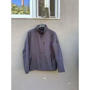 Tumi Tech Softshell Jacket Mens Medium Gray Commuter Parka Outdoors Casual